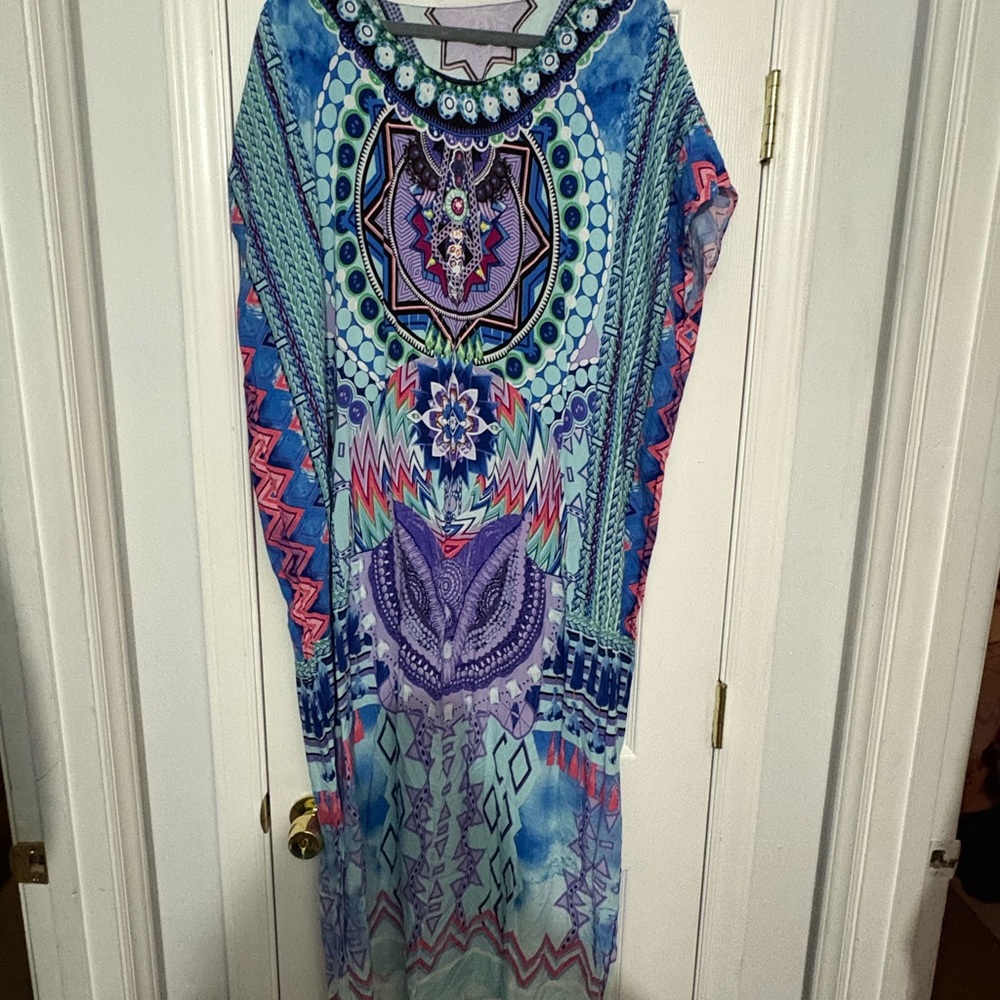 Colorful Geometric Patterned Dress